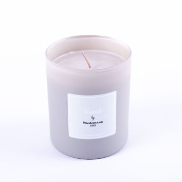 Scented candle MIREYA in glass, Fireside, grey, 3.7"/9,3cm, Ø3.1"/7,9cm, 35h