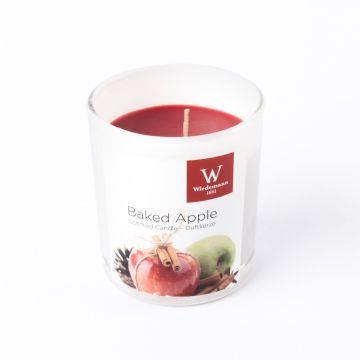 Scented candle ASTRID in glass, Baked Apple, dark red, 3.1"/7,9cm, Ø2.8"/7,1cm, 28h