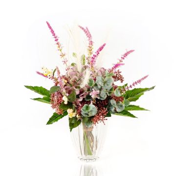 Decorative autumn bouquet KEONA, violet-pink, 20"/50cm, Ø16"/40cm
