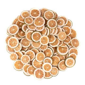 Decorative dried fruit Lemon slices JORKER, green, Ø1.6"-2.4"/4-6cm, 250g
