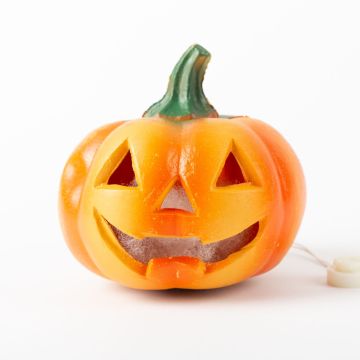 Halloween decorative pumpkin BOOGIE, orange, LED, 13cm, Ø12,5cm