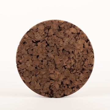 Round agglomerated cork coaster MANARA, dark, 0.7"/1,8cm, Ø10"/25cm