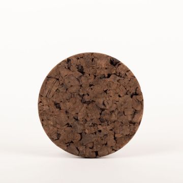 Round agglomerated cork coaster MANARA, dark, 0.7"/1,8cm, Ø7"/17,5cm