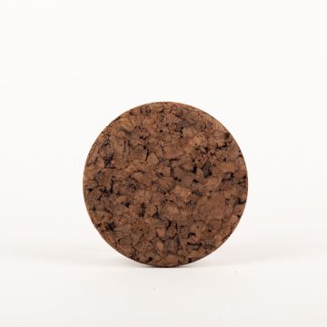 Round agglomerated cork coaster MANARA, dark, 0.7"/1,8cm, Ø6"/15cm