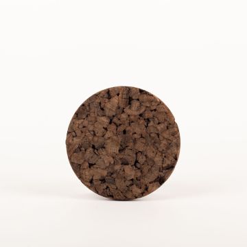Round agglomerated cork coaster MANARA, dark, 0.7"/1,8cm, Ø5.1"/13cm