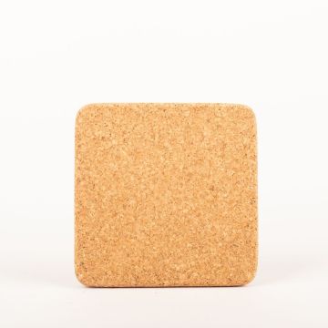 Square agglomerated cork coaster MANARA, natural, 7"x7"x0.6"/17,5x17,5x1,5cm