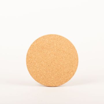 Round agglomerated cork coaster MANARA, natural, 0.6"/1,5cm, Ø8"/20cm