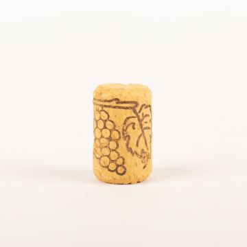 Craft cork WINONA with motif, natural, 1.5"/3,8cm, Ø0.9"/2,4cm