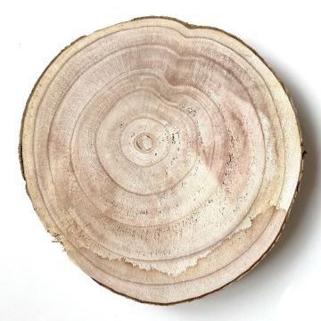 Paulownia tree disc JESSALYN, natural, Ø15"-16"/38-40cm