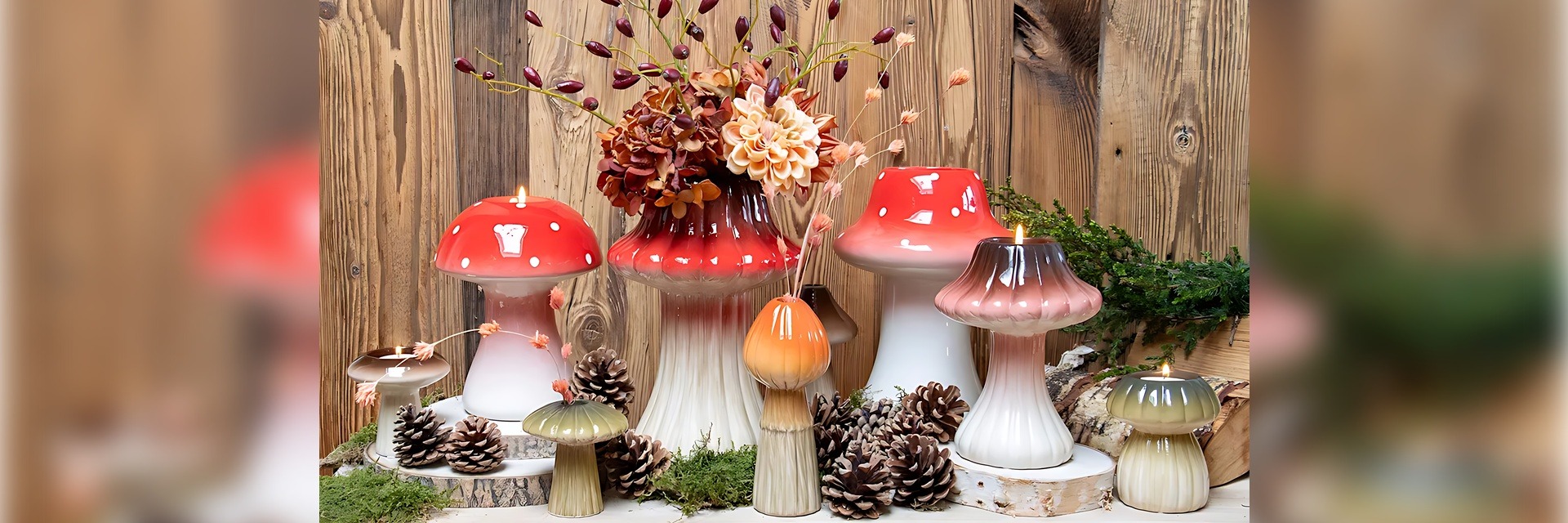 Autumnal table decorations