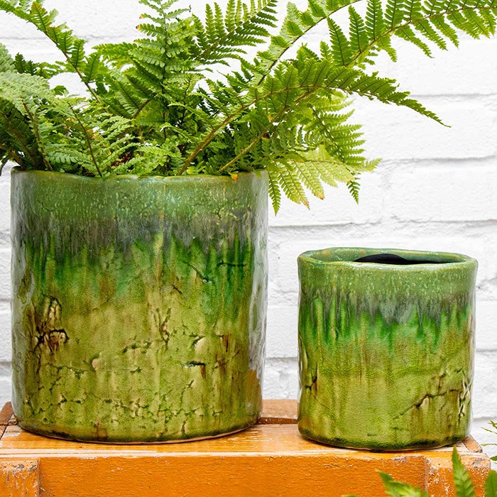 Green flower pots