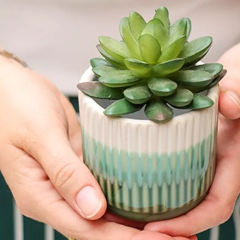 Turquoise flower pots