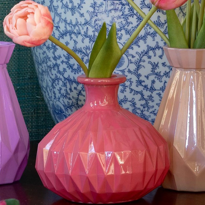 Pink vases