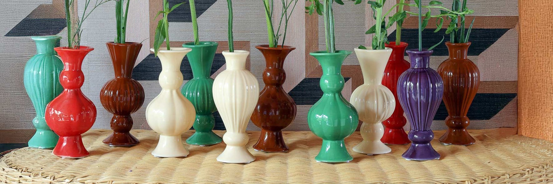 Our range of vases by colour